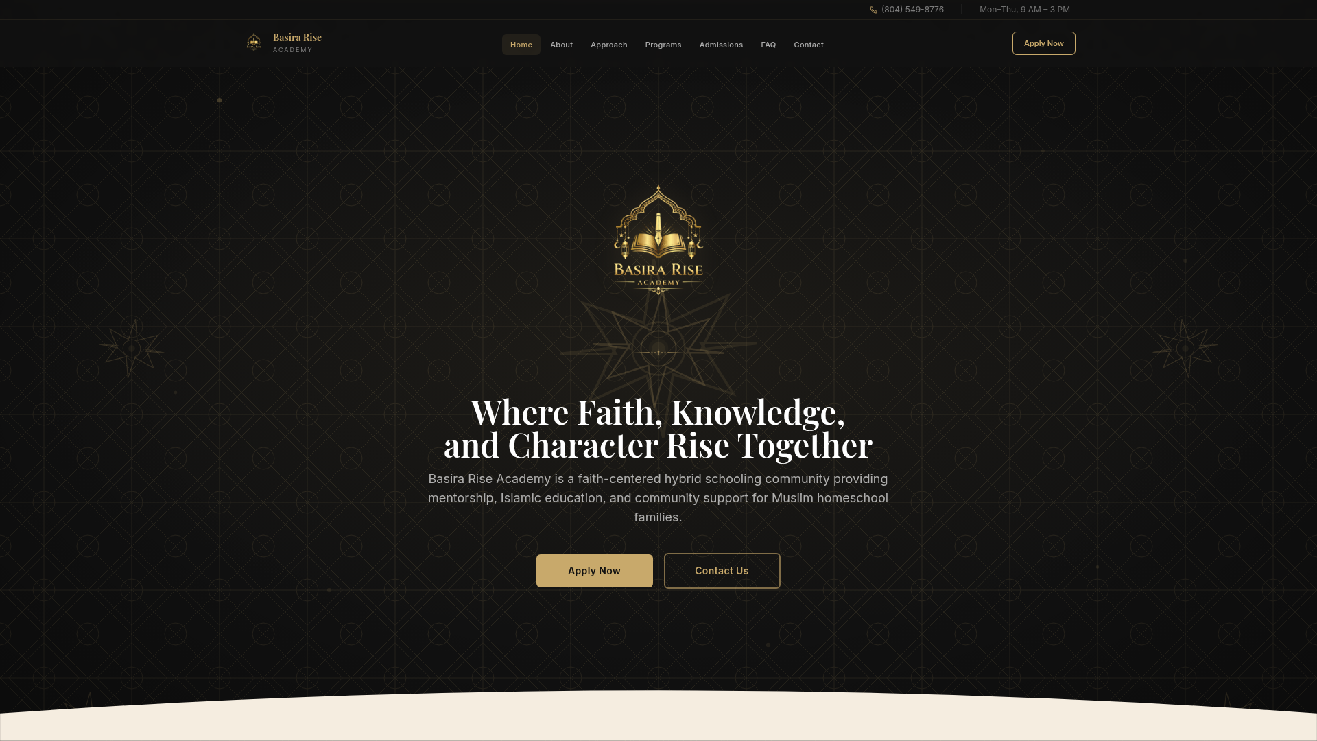 Basira Rise Academy — Faith & Knowledge cover